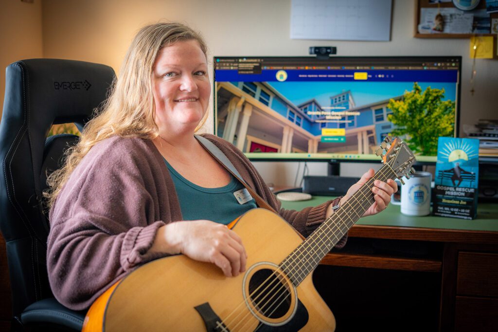 Laura with her Guitar